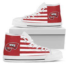 Load image into Gallery viewer, American Flag Western Kentucky Hilltoppers High Top Shoes