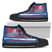 Load image into Gallery viewer, American Flag Vintage Baseball Los Angeles Dodgers High Top Shoes