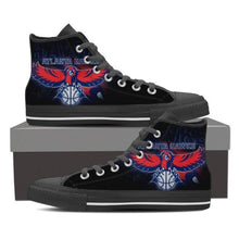 Load image into Gallery viewer, Atlanta Hawks High Top Black Canvas Shoes for Man
