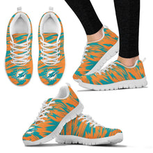 Load image into Gallery viewer, Brush Strong Cracking Comfortable Miami Dolphins Sneakers