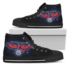 Load image into Gallery viewer, Atlanta Hawks High Top Black Canvas Shoes