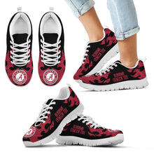 Load image into Gallery viewer, Tribal Flames Pattern Alabama Crimson Tide Sneakers