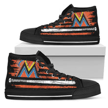 Load image into Gallery viewer, American Flag Vintage Baseball Miami Marlins High Top Shoes