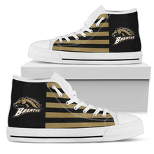Load image into Gallery viewer, American Flag Western Michigan Broncos High Top Shoes