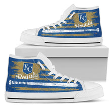 Load image into Gallery viewer, American Flag Vintage Baseball Kansas City Royals High Top Shoes