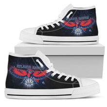 Load image into Gallery viewer, Atlanta Hawks High Top Black Canvas Shoes