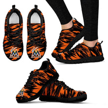 Load image into Gallery viewer, Brush Strong Cracking Comfortable Miami Marlins Sneakers