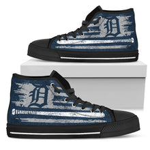 Load image into Gallery viewer, American Flag Vintage Baseball Detroit Tigers High Top Shoes