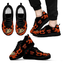 Load image into Gallery viewer, Tribal Flames Pattern Anaheim Ducks Sneakers