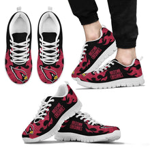 Load image into Gallery viewer, Tribal Flames Pattern Arizona Cardinals Sneakers