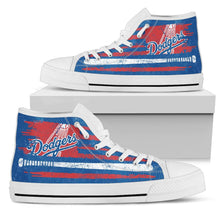 Load image into Gallery viewer, American Flag Vintage Baseball Los Angeles Dodgers High Top Shoes