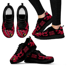 Load image into Gallery viewer, Tribal Flames Pattern Arizona Cardinals Sneakers