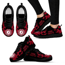 Load image into Gallery viewer, Tribal Flames Pattern Alabama Crimson Tide Sneakers