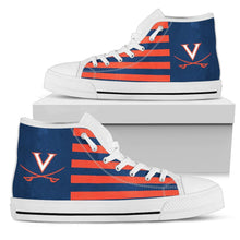 Load image into Gallery viewer, American Flag Virginia Cavaliers High Top Shoes