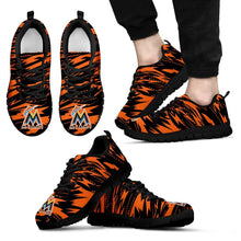 Load image into Gallery viewer, Brush Strong Cracking Comfortable Miami Marlins Sneakers