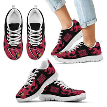 Load image into Gallery viewer, Tribal Flames Pattern Arizona Cardinals Sneakers