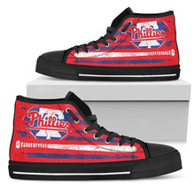 Load image into Gallery viewer, American Flag Vintage Baseball Philadelphia Phillies High Top Shoes