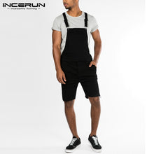 Load image into Gallery viewer, Summer Men&#39;s Sets Shorts Jumpsuits Rompers Denim Overalls Vacation Sets Bib Shorts Overall Rompers Hiphop Coveralls Hombre Pant