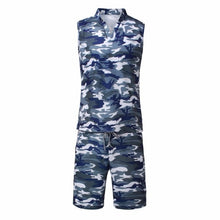 Load image into Gallery viewer, 2019 New Arrival Men Sets Summer Army Camouflage Tank Top Casual Slim Tops Unisex Sleeveless Outwear Plus Size S-3XL